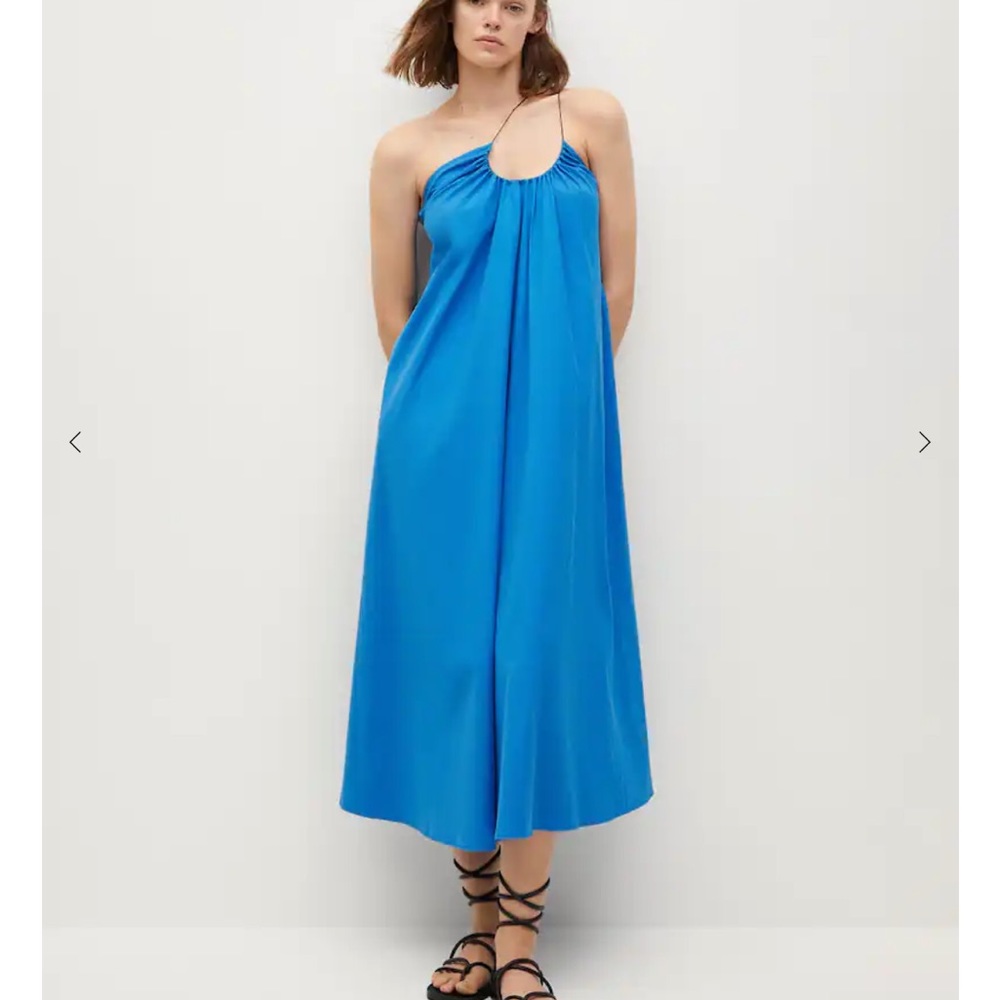 Mango Blue midi dress